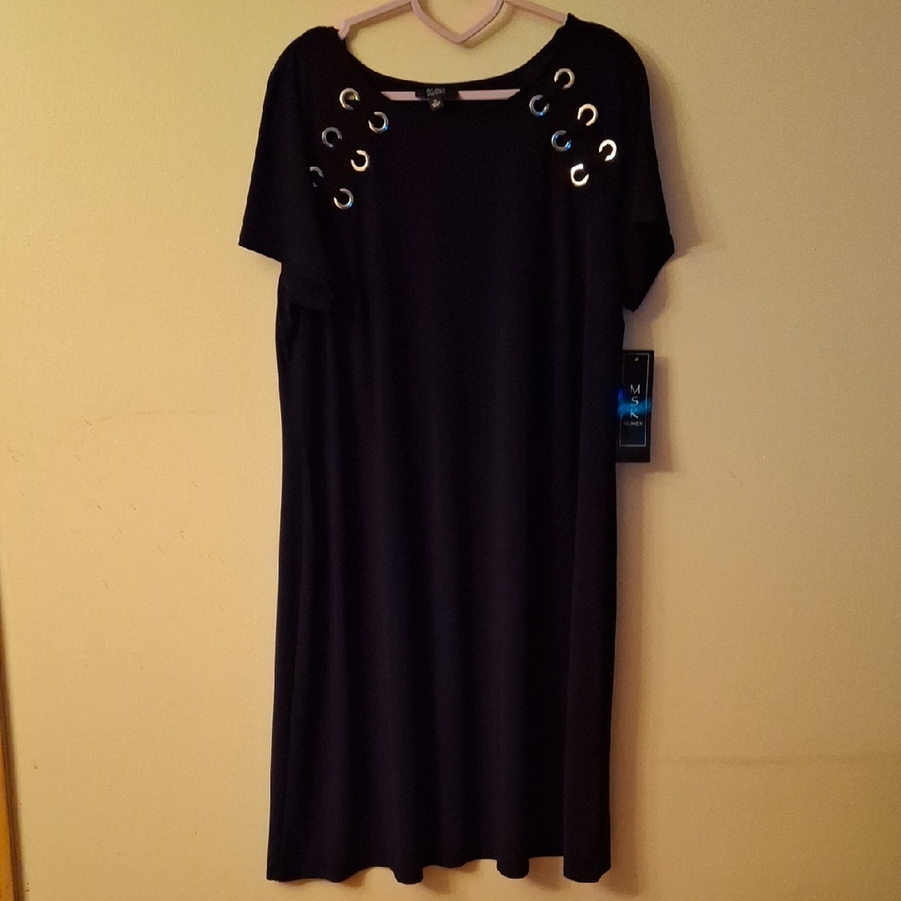 Black Dress with Eyelet Detail Size 1X